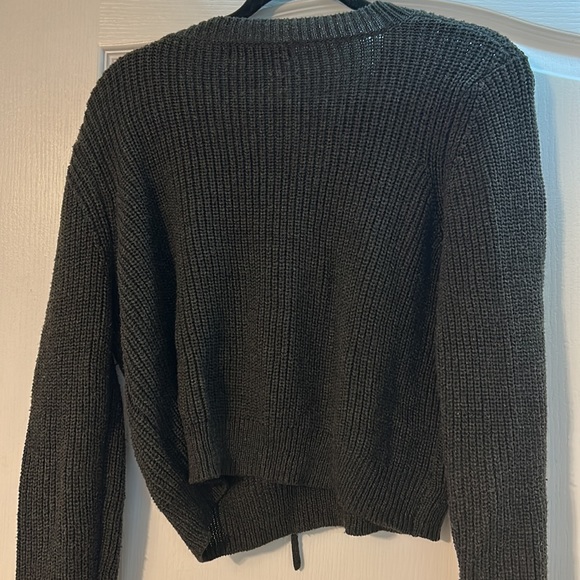 Grey Cropped Laces Pirate Forever 21 Baggy Sweater - Picture 7 of 7